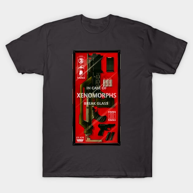 Xenomorph Emergency Kit T-Shirt by bigbadrobot